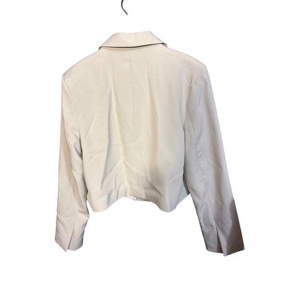 Anthropologie Avec Les Filles Womens XL Sage Green Cropped Blazer Jacket - Picture 5 of 6